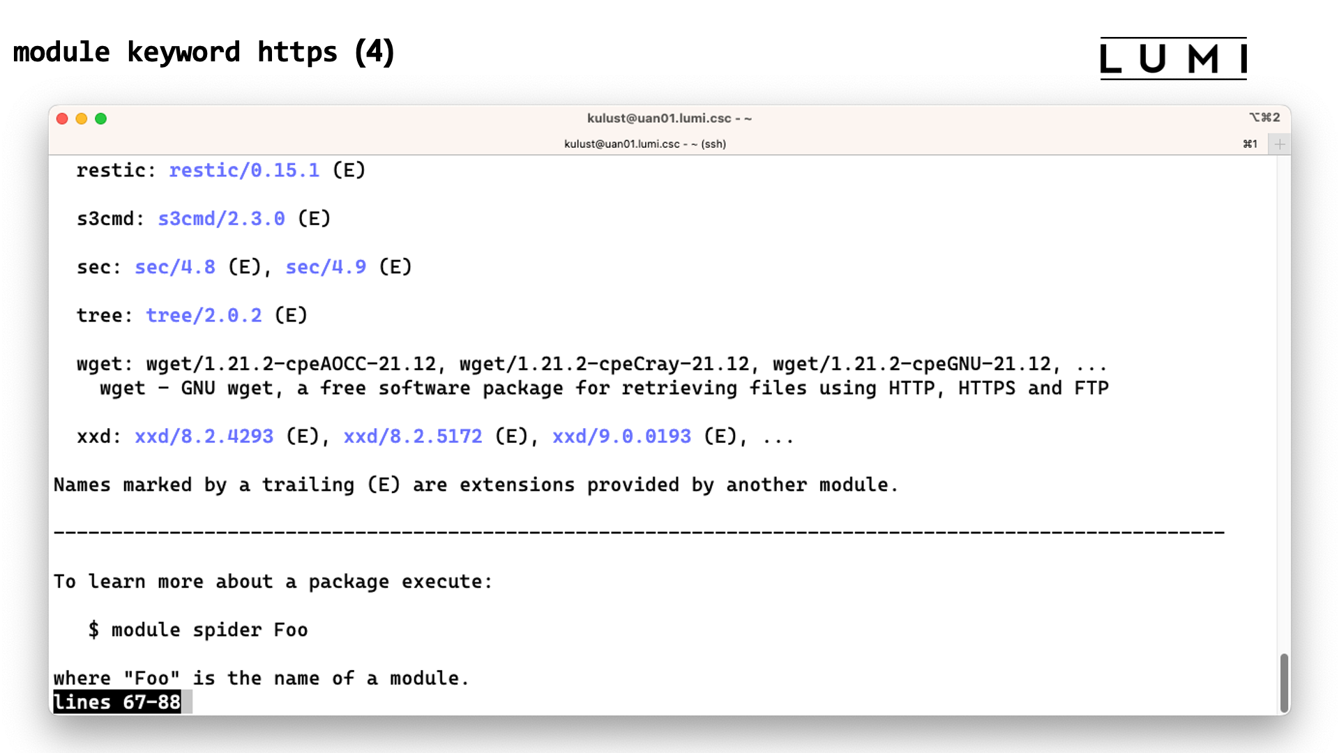 module keyword demo slide 4