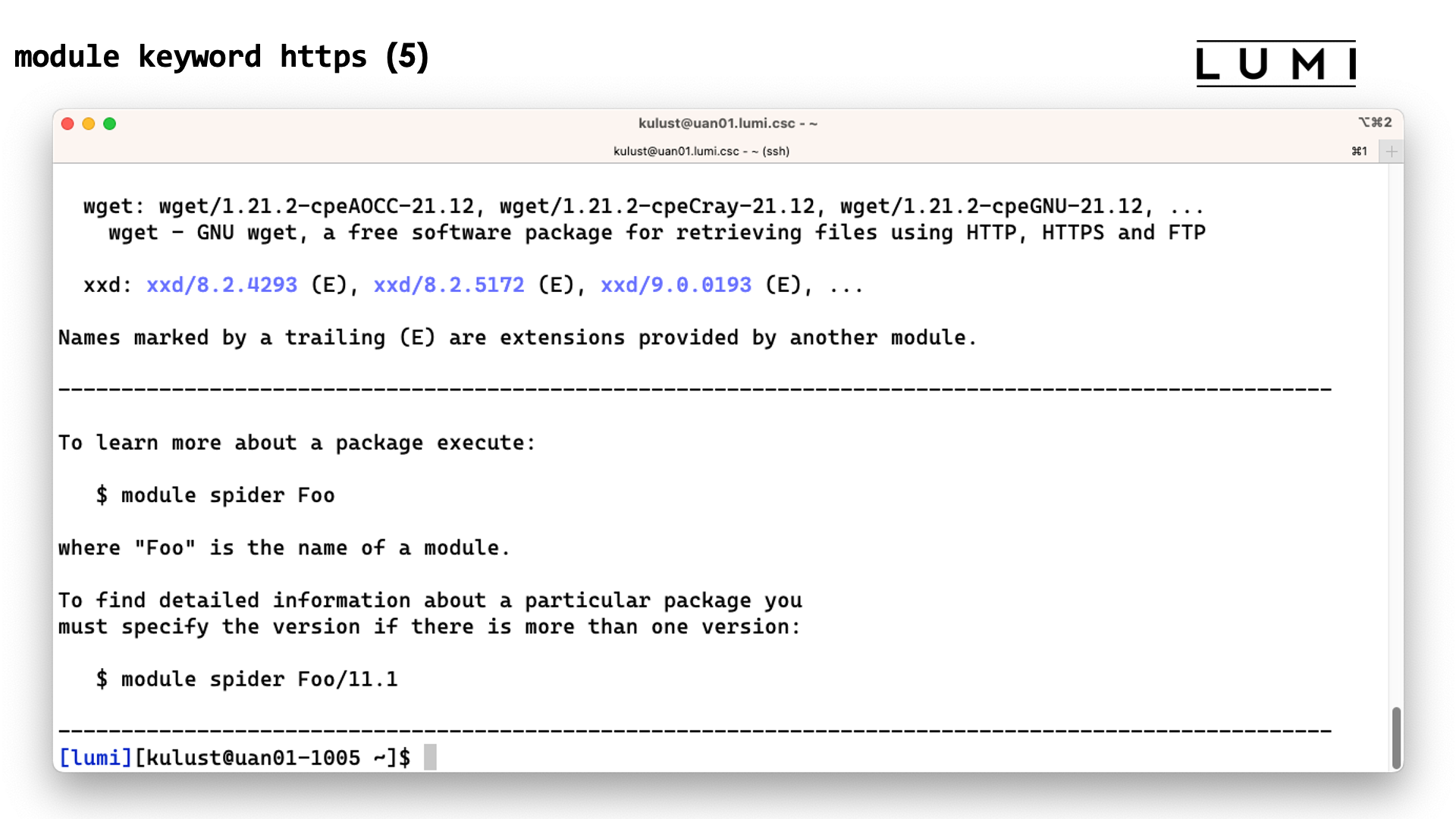 module keyword demo slide 4