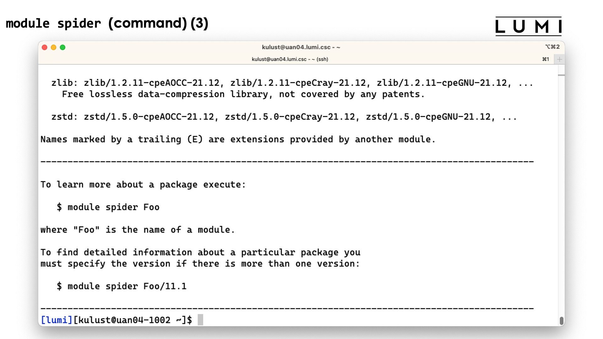 module spider demo slide 3