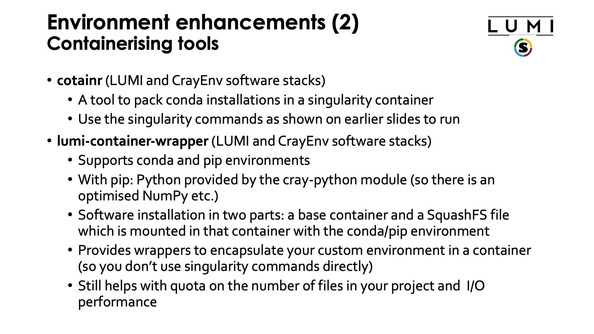 Environment enhancements (2)