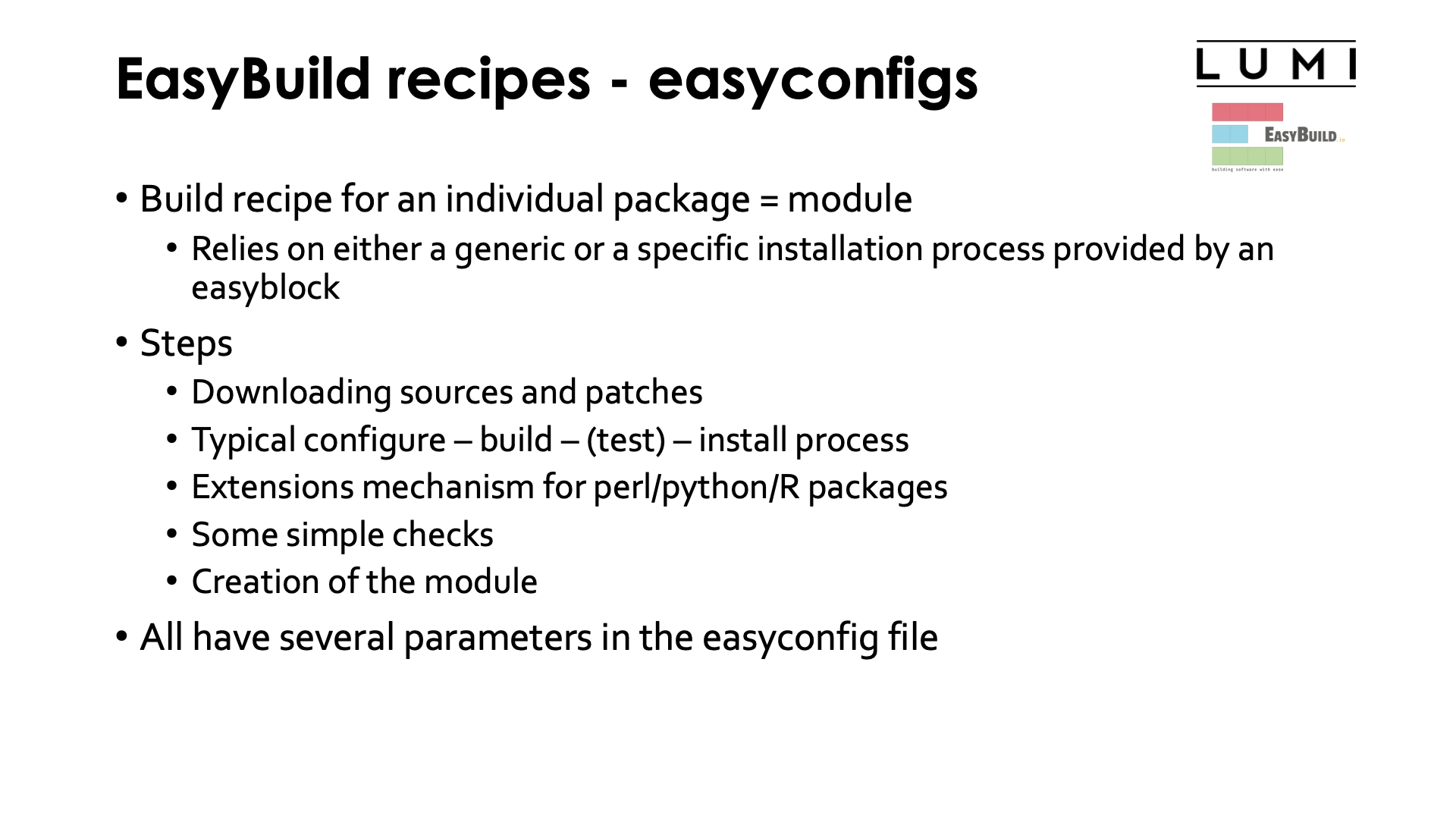 EasyBuild recipes - easyconfigs