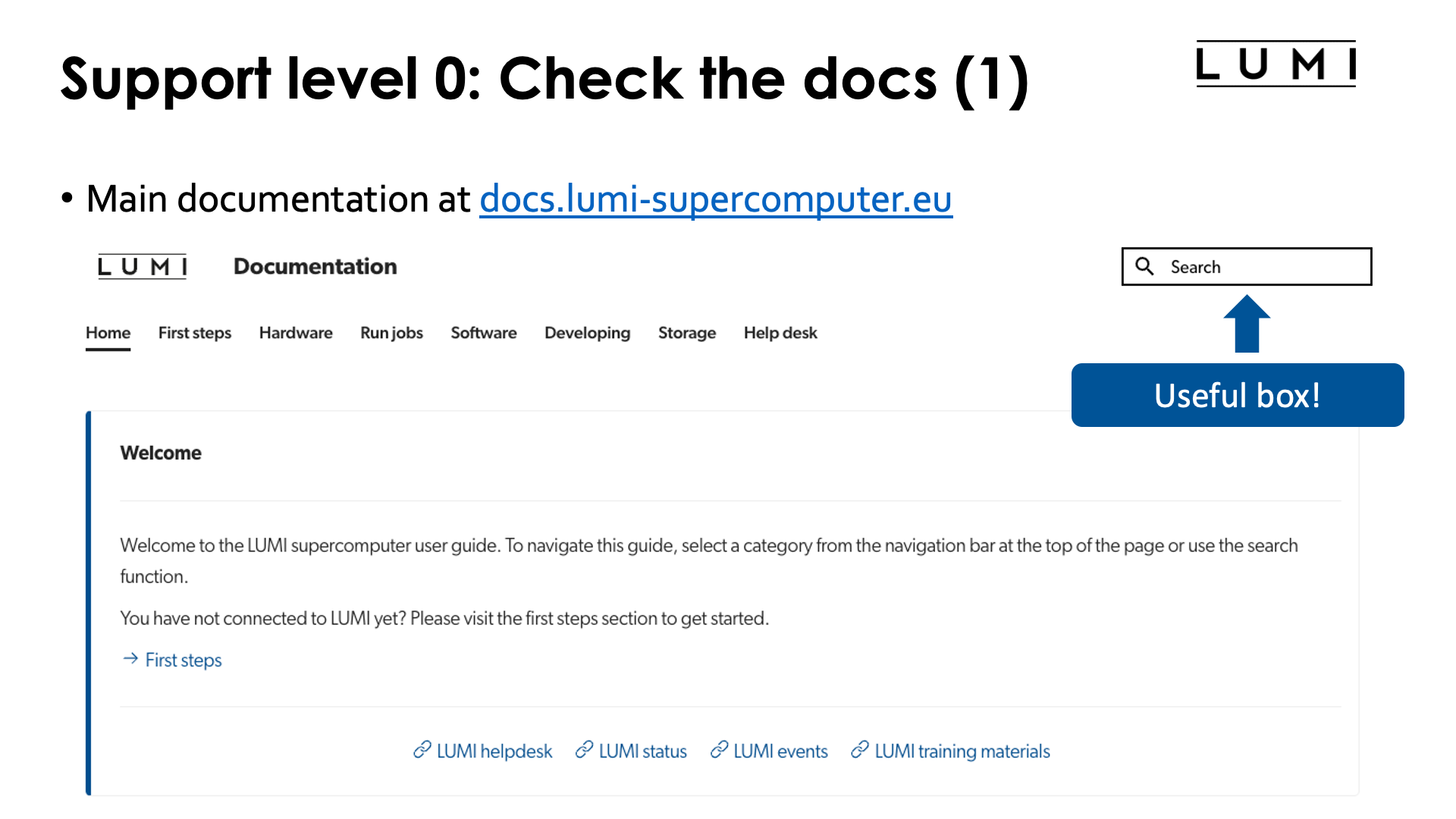 L0 support: Check the docs! (1)