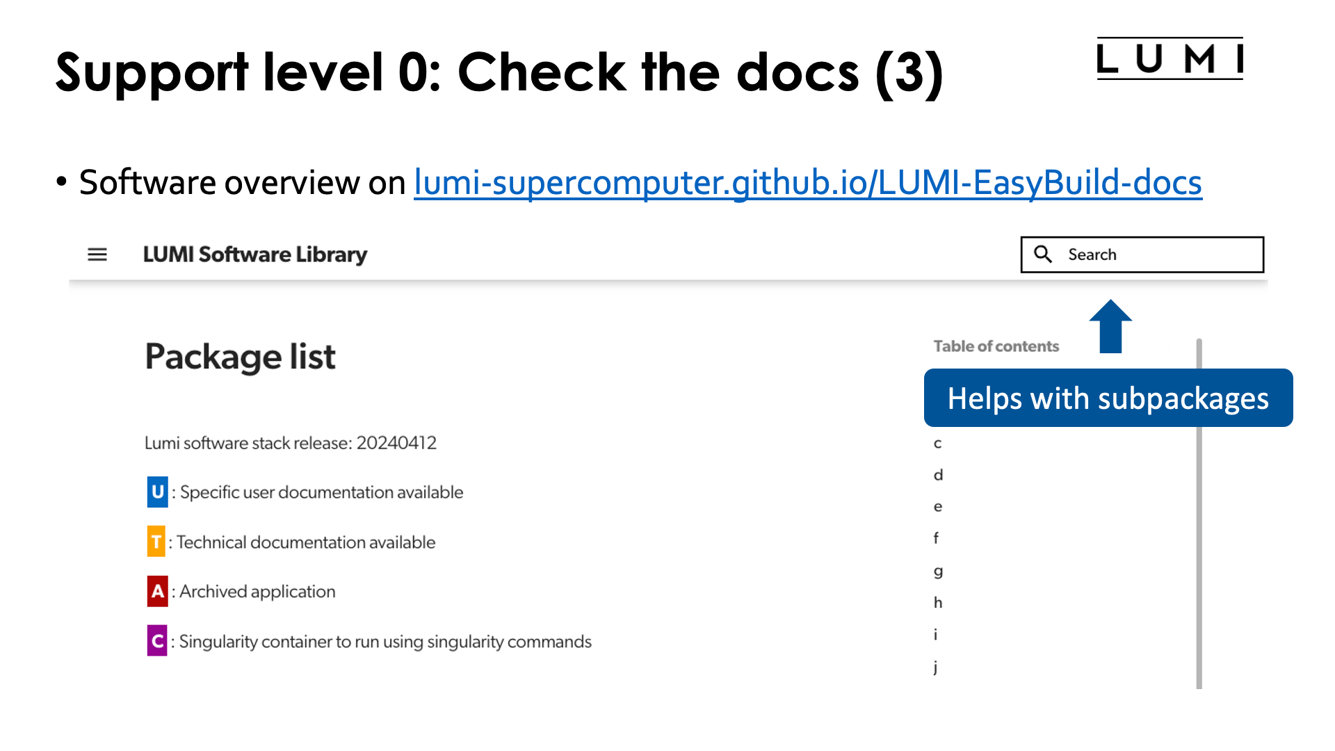 L0 support: Check the docs! (3)