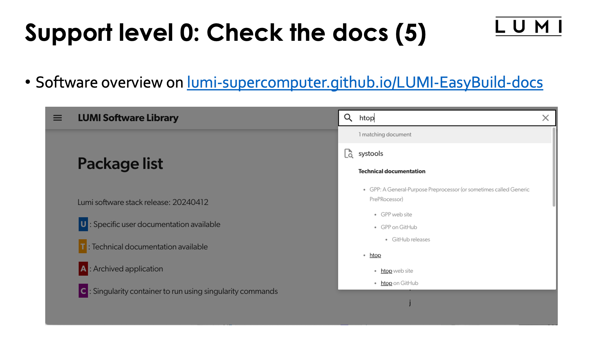 L0 support: Check the docs! (5)
