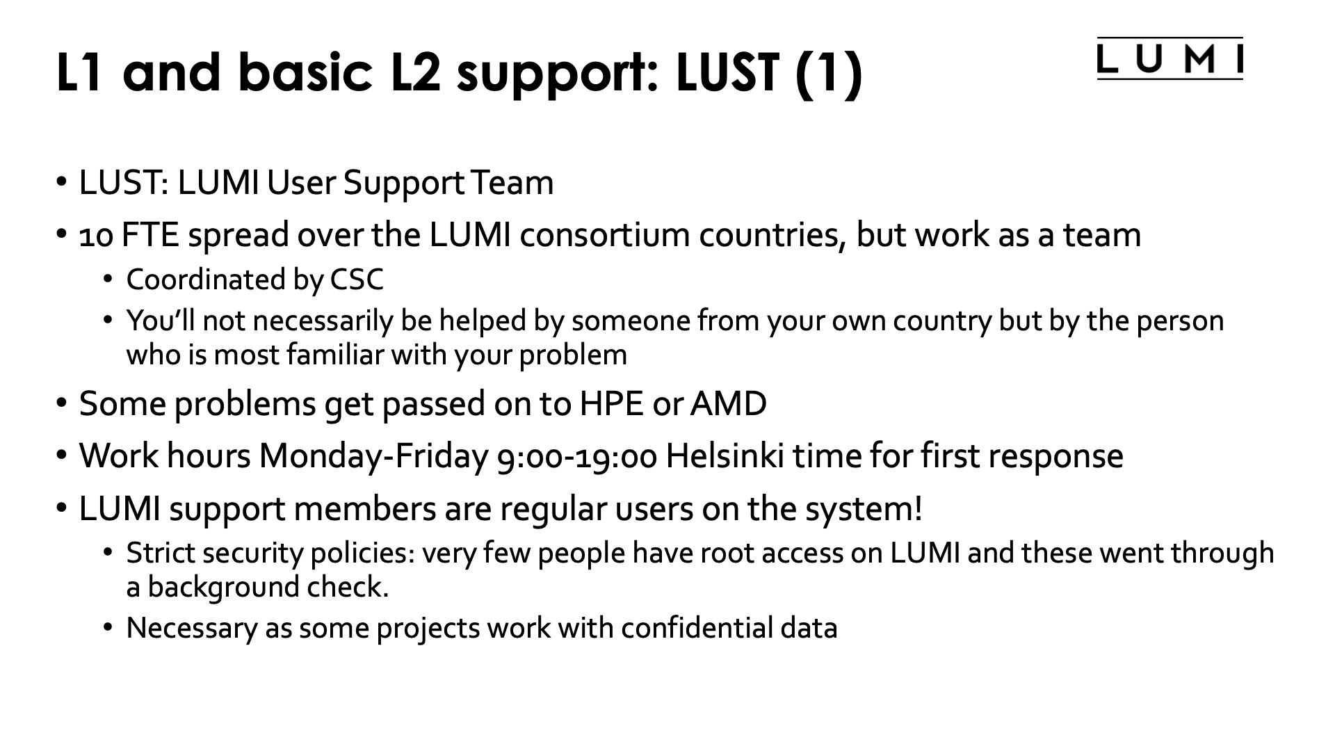 L1 and basic L2: LUST (1)