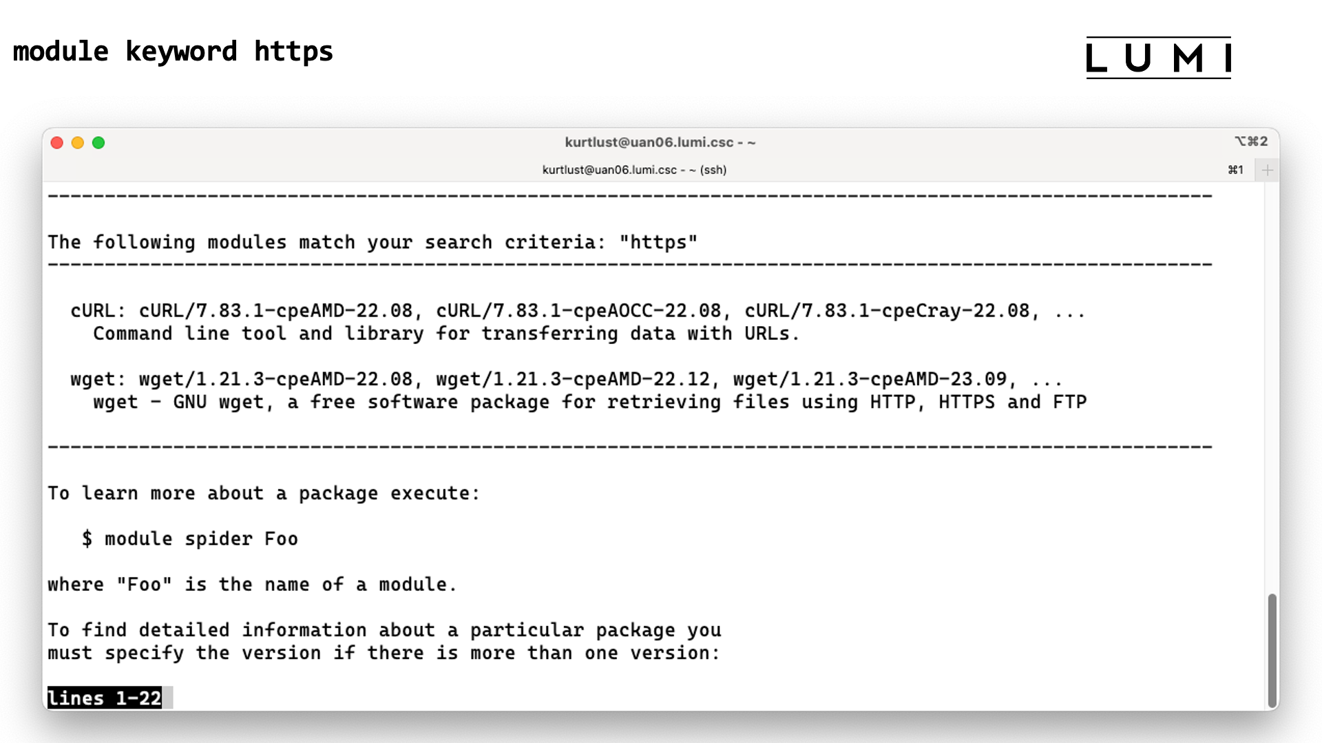 module keyword demo slide 1