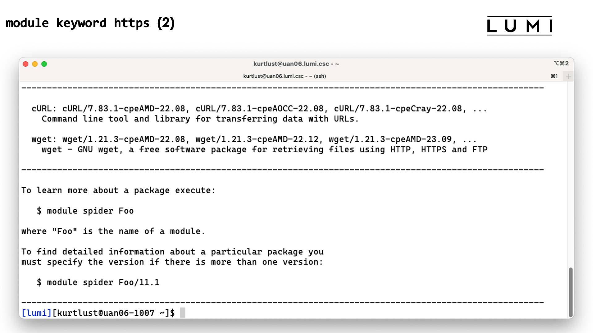 module keyword demo slide 2