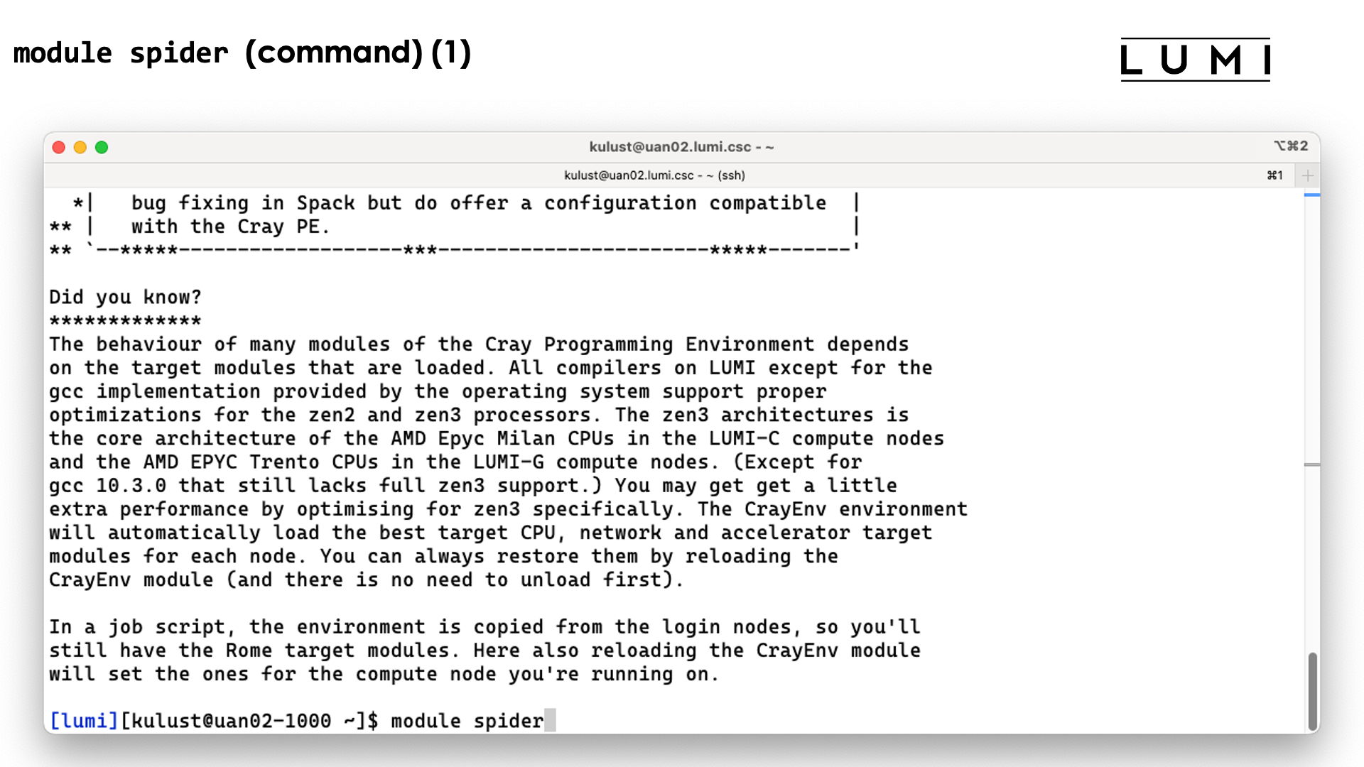 module spider demo slide 1